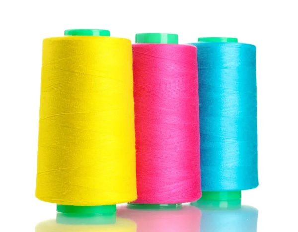 Bobbins of thread isolated on white — Stock Photo, Image