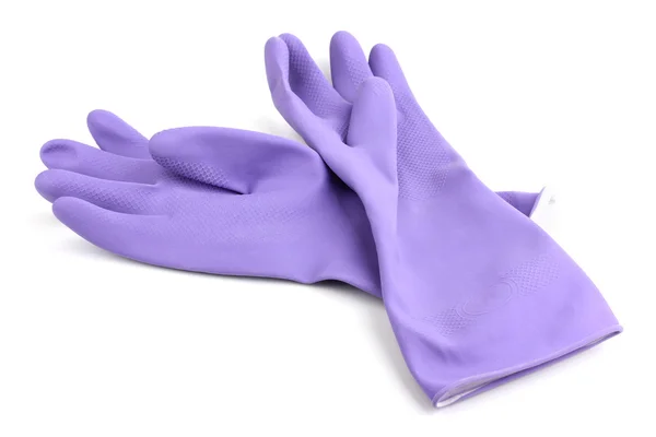 Kolor czyszczenia rękawic na białym tle — Zdjęcie stockowe