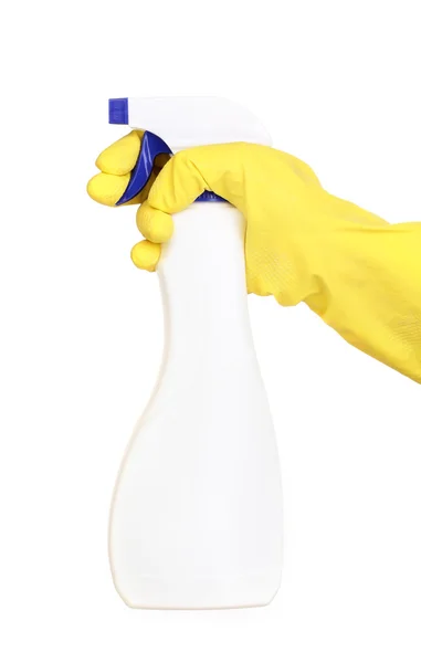 Spray nettoyant à la main isolé sur blanc — Photo