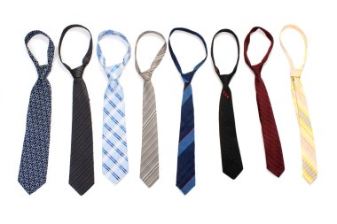 Ties isolated on white clipart