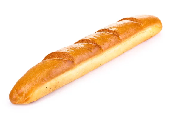 Aromatic baguette isolated on white — Stock Photo, Image