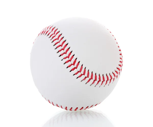 白で隔離される野球ボール — ストック写真