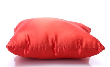 beyaz izole kırmızı parlak yastık