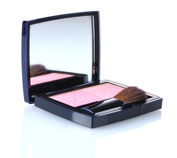Fard make-up in scatola isolata su bianco — Foto Stock