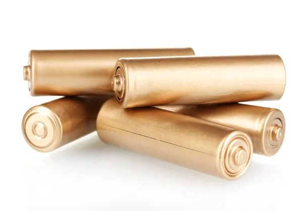 Baterías de oro aisladas en blanco — Foto de Stock