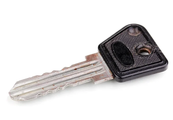 Metal anahtar üzerinde beyaz izole — Stok fotoğraf