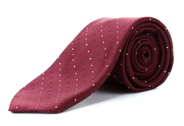 Червона прокатна краватка ізольована на білому — стокове фото