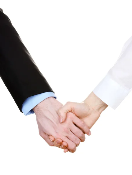 Business handslag isolerad på vit — Stockfoto