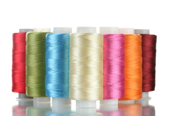 Bright bobbin thread isolated on white — Stock Photo, Image