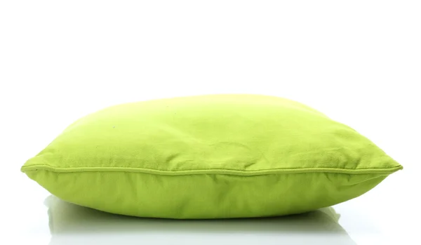 Πράσινο φωτεινό μαξιλάρι που απομονώνονται σε λευκό — Φωτογραφία Αρχείου