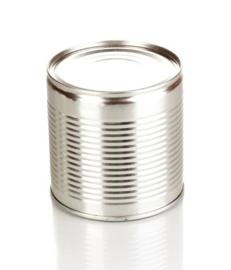 Tin can isolated on white clipart