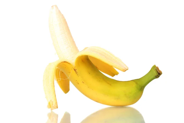 Banana gostosa isolada em branco — Fotografia de Stock