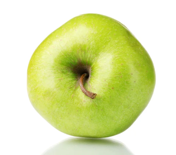 Reifer grüner Apfel isoliert auf weiß — Stockfoto