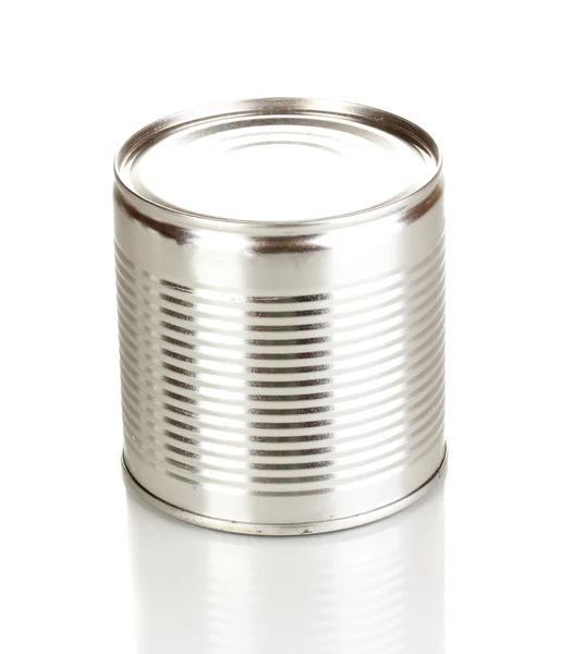 Tin can isolated on white — Stock Photo, Image