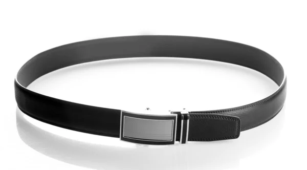Men's leather belt isolated on white — Stock Photo, Image