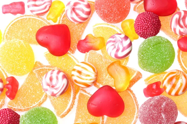 Colorful jelly candies background — Stock Photo, Image