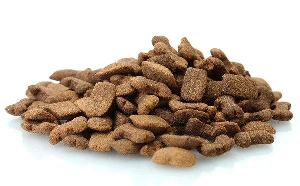 Alimento seco para perros aislado en blanco — Foto de Stock