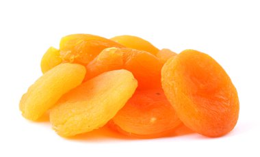 Delicious dried apricots isolated on white clipart