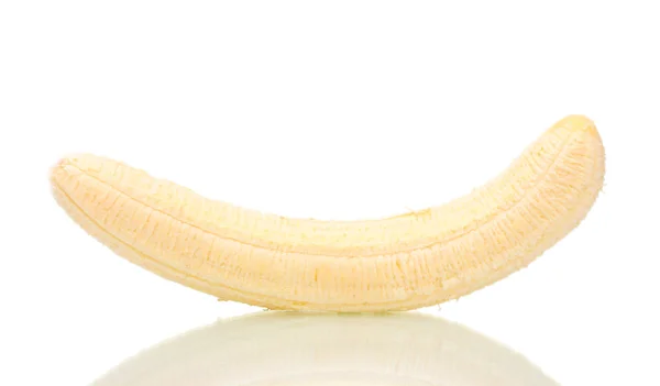 Otworzyć banana na białym tle — Zdjęcie stockowe