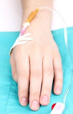 Female arm with infusion