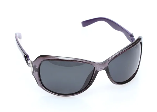 Donne occhiali da sole neri isolati su bianco — Foto Stock