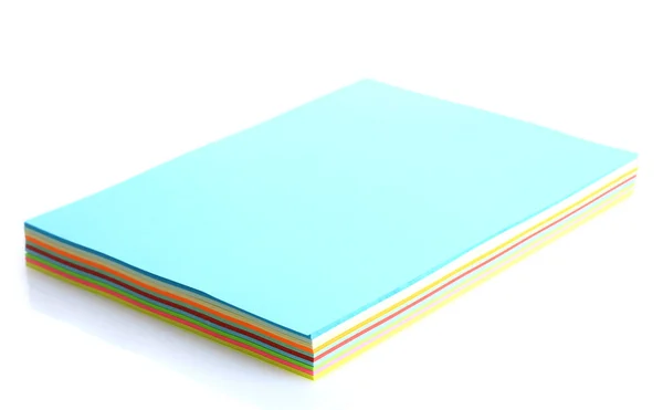 Zářivě barevné papír izolovaných na bílém — Stock fotografie