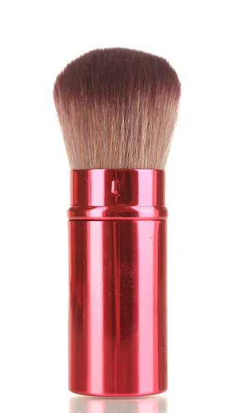 Cepillo rojo para colorete aislado en blanco — Foto de Stock