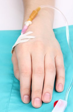 Female arm with infusion