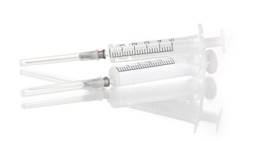 Syringes isolated on white