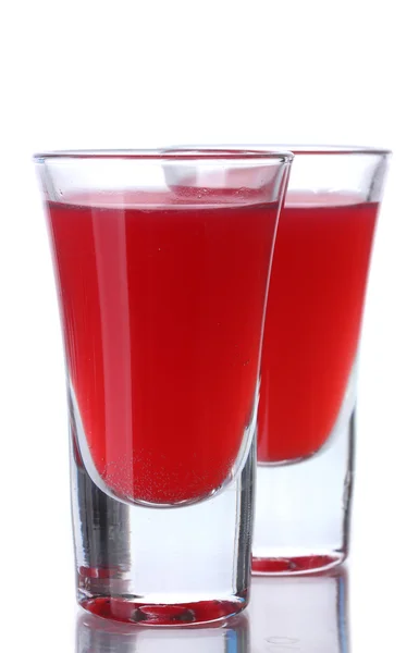 Blutige Cocktails auf weißem Grund — Stockfoto