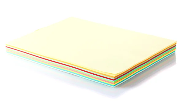 밝은 다채로운 종이 흰색 절연 — 스톡 사진