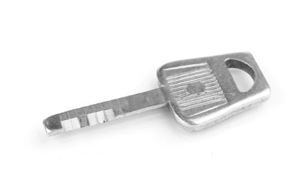 Metal key isolated on white — Stock Photo, Image