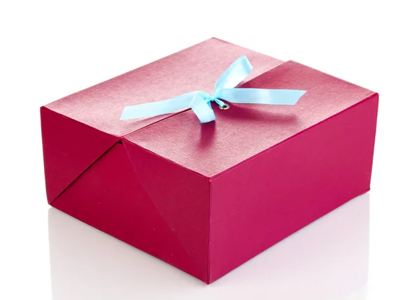 Κουτί δώρου απομονωμένο σε λευκό — Φωτογραφία Αρχείου