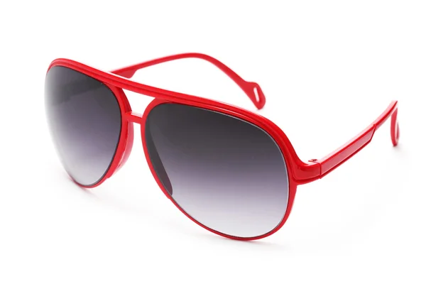 stock image Women glamorous red sunglasses isolated on white