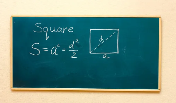 Μαθηματικοί τύποι γραμμένο στο γραφείο — Φωτογραφία Αρχείου