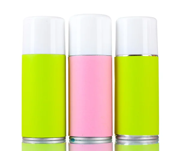 Bombolette aerosol isolate su bianco — Foto Stock