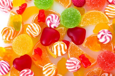 Colorful jelly candies background clipart