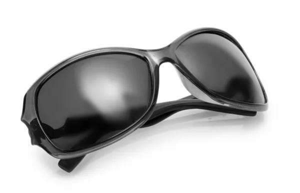 Mulheres óculos escuros pretos isolados em branco — Fotografia de Stock
