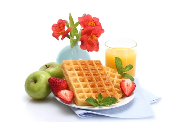 Beyaz izole hafif Kahvaltı — Stok fotoğraf