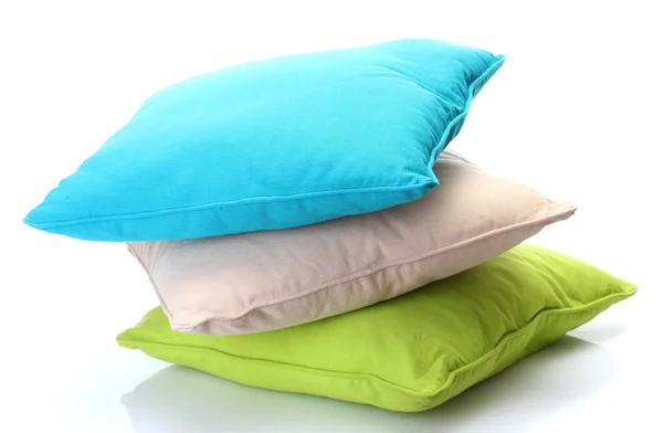 Bright pillows isolated on white — Stock Photo, Image