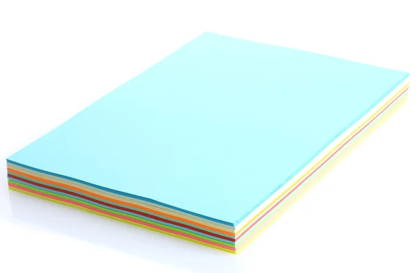 Papel colorido brillante aislado en blanco — Foto de Stock
