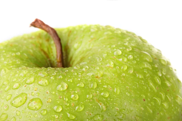 Ώριμα πράσινου μήλου που απομονώνονται σε λευκό — Φωτογραφία Αρχείου
