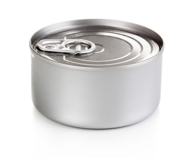 Tin can isolated on white clipart