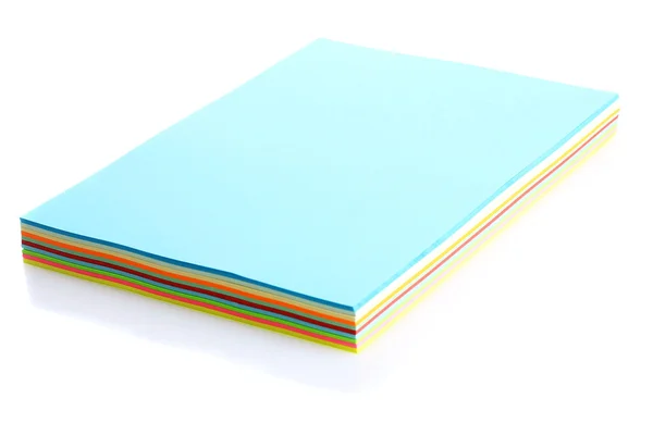 Φωτεινά πολύχρωμα χαρτί που απομονώνονται σε λευκό — Φωτογραφία Αρχείου
