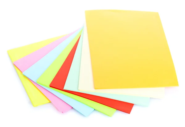 Bright colorful paper isolated on white Stock Image