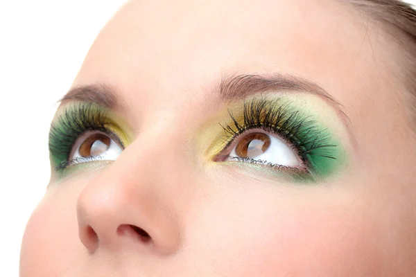 Gyönyörű női szemek világos make-up — Stock Fotó