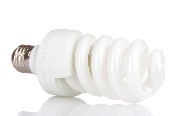 Energibesparing glödlampa isolerad på vit — Stockfoto