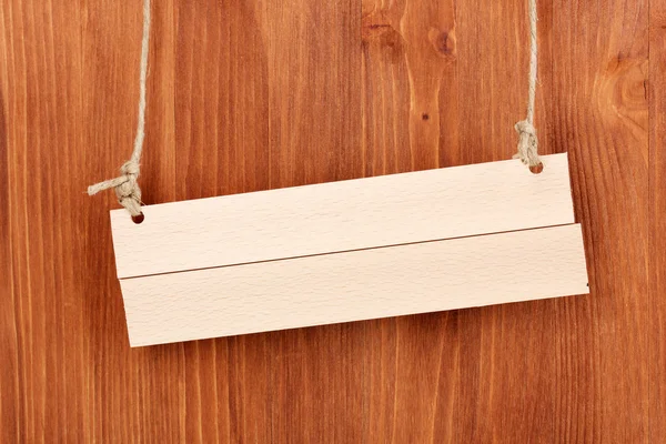 Letrero de madera sobre fondo de madera —  Fotos de Stock