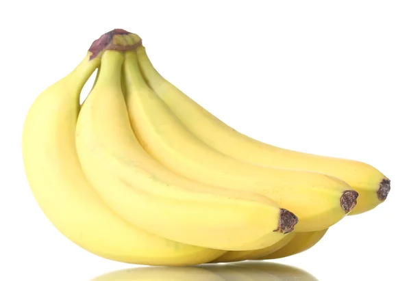 用白色隔离的香蕉束 — 图库照片