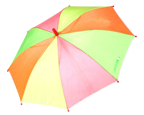 Multi-gekleurde paraplu geïsoleerd op wit — Stockfoto